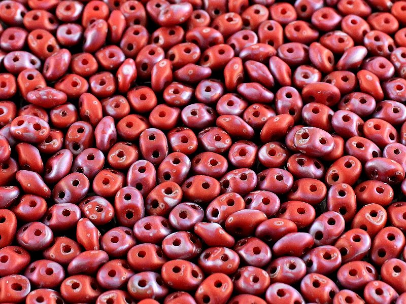 SD-93200-85001 Superduo Opaque Coral Red Nebula MAT 10 gram-0