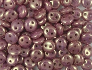 CML-02010-14496 CzechMate Lentils White Alabaster Bronze Lila Luster 40 Pc.-8868