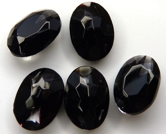 23980-00030-OV Oval Jet /Crystal 14 x 10 mm.-0 23980-00030-OV Oval Jet /Crystal 14 x 10 mm.-0