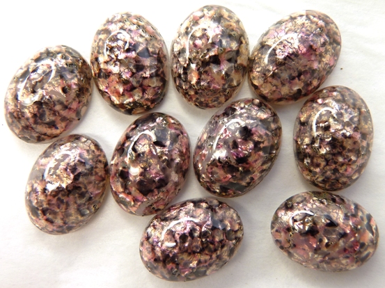 CAB-0601-90092 Glass Cabochon Lamp Work Oval 18 x 13 mm.-0 CAB-0601-90092 Glass Cabochon Lamp Work Oval 18 x 13 mm.-0