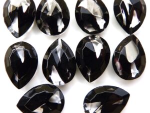 23980-00030-PE Pearshape Jet /Crystal 18 x 13 mm.-0