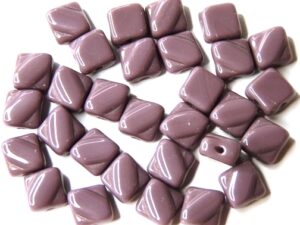SL-23030 Silky Bead Opaque Amethyst 30 Pc.-0