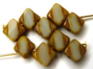 SL-43010-86805-TC Table Cut Silky Bead Opaque Grey Travertin 30 Pc.-8837