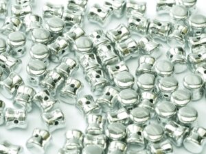 PEL-00030-27000 Crystal Full Silver Pellet ( Diabolo)Beads 50 Pc.-0