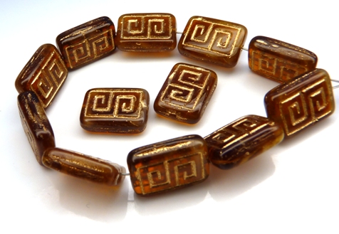 0030054 Topaz melee, Gold design 12 Pc.-0