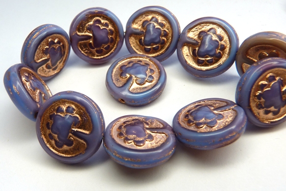 0080229 Blue Raspberry Swirl, Copper decor, Live Tree 10 Pc.-9444