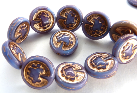 0080229 Blue Raspberry Swirl, Copper decor, Live Tree 10 Pc.-9446