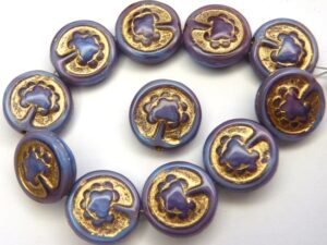 0080230 Blue Raspberry Swirl, Gold decor, Live Tree 10 Pc.-9451