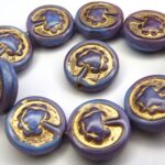0080230 Blue Raspberry Swirl, Gold decor, Live Tree 10 Pc.-0