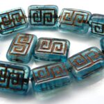 0090030 Aquamarine melee, Copper design 12 Pc.-0