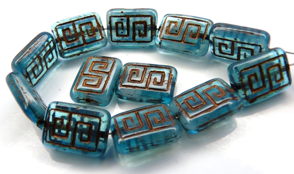 0090030 Aquamarine melee, Copper design 12 Pc.-0