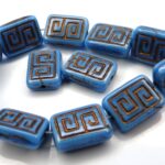 0090031 Opaque Jeans Blue, Copper design 12 Pc.-0