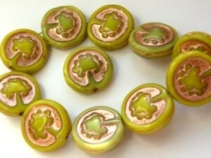 0100095 Opaque Light Green, Copper decor, Live Tree 10 Pc.-9432