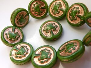 0100097 Opaque Green, Copper decor, Live Tree 10 Pc.-9436