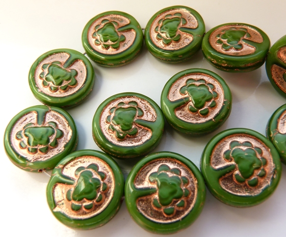 0100097 Opaque Green, Copper decor, Live Tree 10 Pc.-0 0100097 Opaque Green, Copper decor, Live Tree 10 Pc.-0