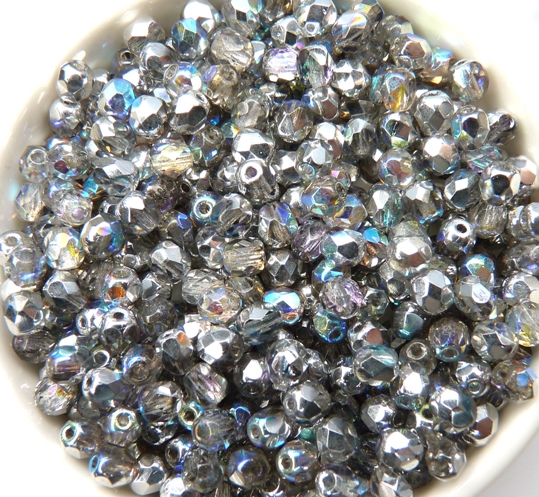 0150135 Crystal Silver Rainbow facet, 4mm. 50 stuks-9493