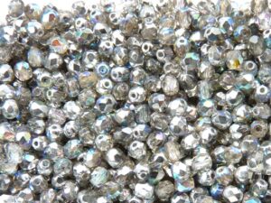 0150135 Crystal Silver Rainbow facet, 4mm. 50 stuks-9494