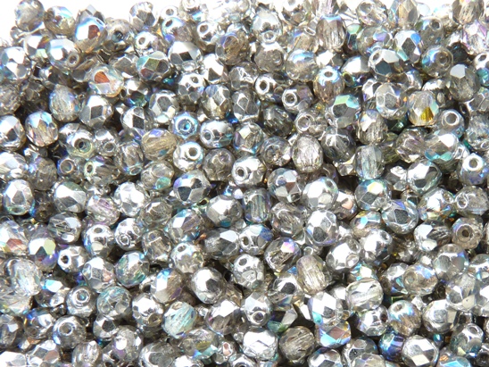 0150135 Crystal Silver Rainbow facet, 4mm. 50 stuks-9494