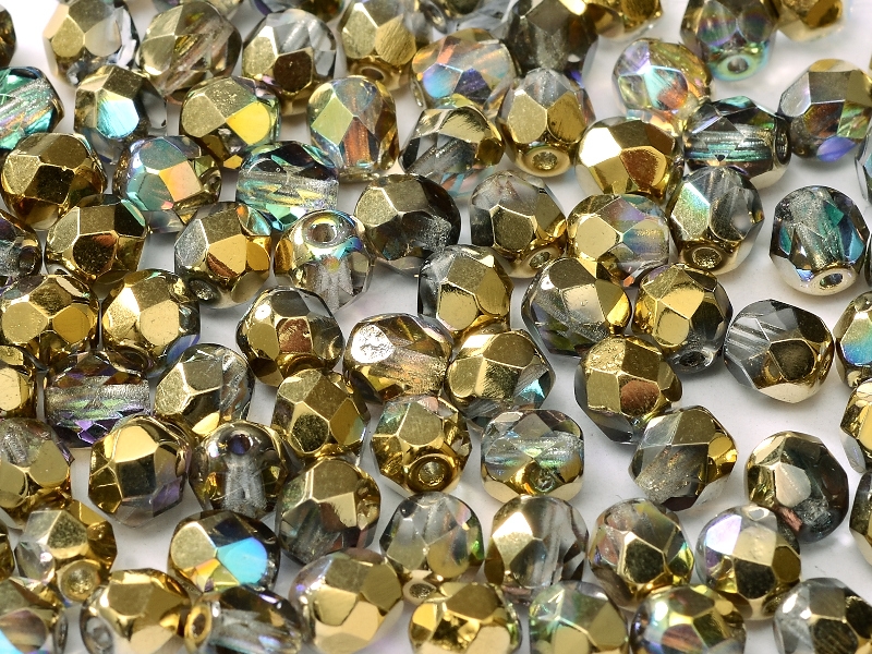 0150161 Crystal Golden Rainbow facet, 4mm. 50 stuks-0