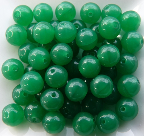 06-R-52040 Malachite Green Round 6 mm. 50 Pc.-0
