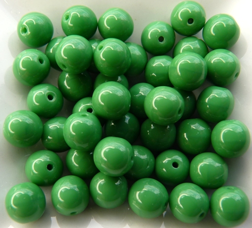06-R-53230 Opaque Green Round 6 mm. 50 Pc.-9384