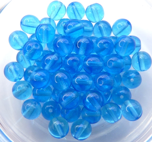 06-R-60020 Aquamarine Round 6 mm. 50 Pc.-9387