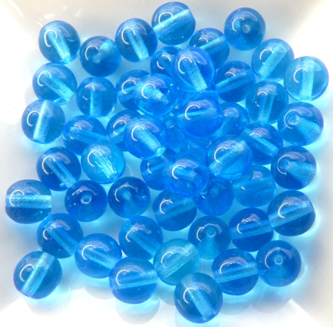 06-R-60020 Aquamarine Round 6 mm. 50 Pc.-0 06-R-60020 Aquamarine Round 6 mm. 50 Pc.-0