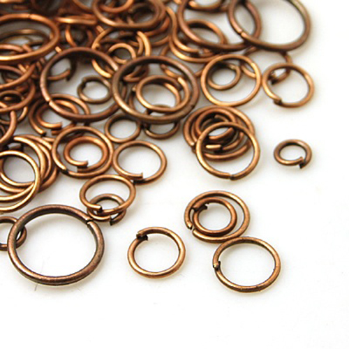 0160048 1 Box Brass Jump Rings, Red Copper color-9128