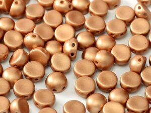 2HC-6-02010-29412 2-Hole Cabochon Alabaster Metallic Mat Copper 25 Pc.-0