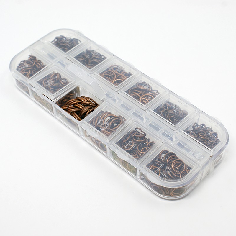 0160048 1 Box Brass Jump Rings, Red Copper color-0 0160048 1 Box Brass Jump Rings, Red Copper color-0
