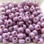 5-0-PD-03050-14494 Snow White Pink Luster Preciosa 5/0 drops 10 gram-0
