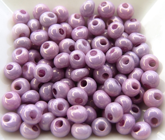 5-0-PD-03050-14494 Snow White Pink Luster Preciosa 5/0 drops 10 gram-0