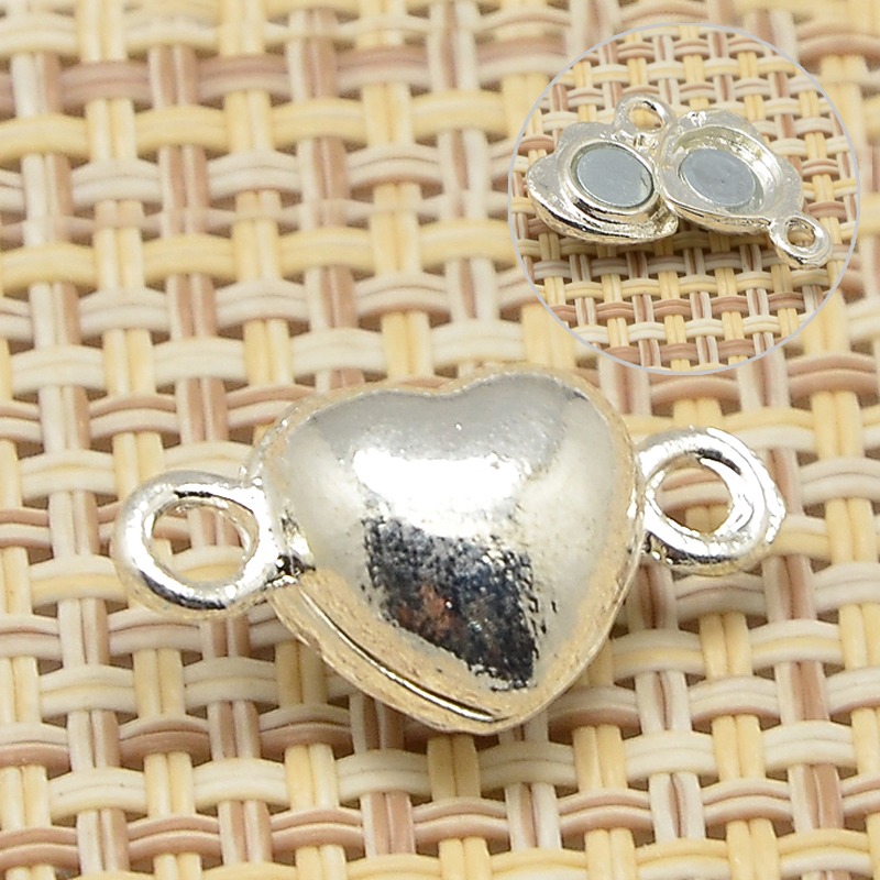 0160233 Brass Magnetisch hartvormig slotje, Silver Color -0