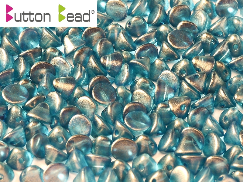 BB-00030-29266 Button Bead® Crystal Golden Touch Celestian Blue 50 Pc.-0 BB-00030-29266 Button Bead® Crystal Golden Touch Celestian Blue 50 Pc.-0