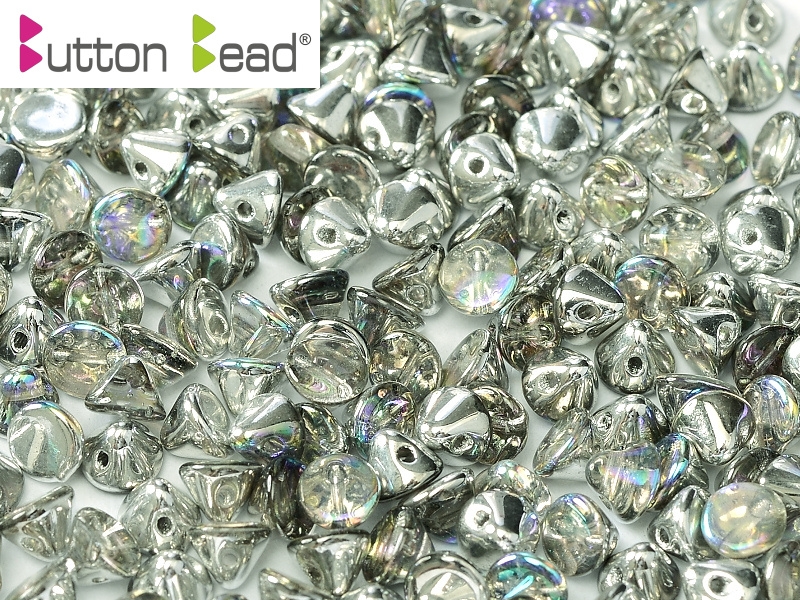 BB-00030-98530 Button Bead® Crystal Silver Rainbow 50 Pc.-0 BB-00030-98530 Button Bead® Crystal Silver Rainbow 50 Pc.-0