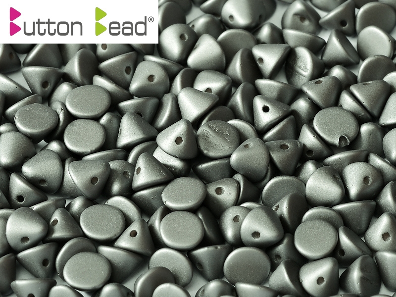 BB-02010-29403 Button Bead® Alabaster Metallic Mat Steel 50 Pc.-0