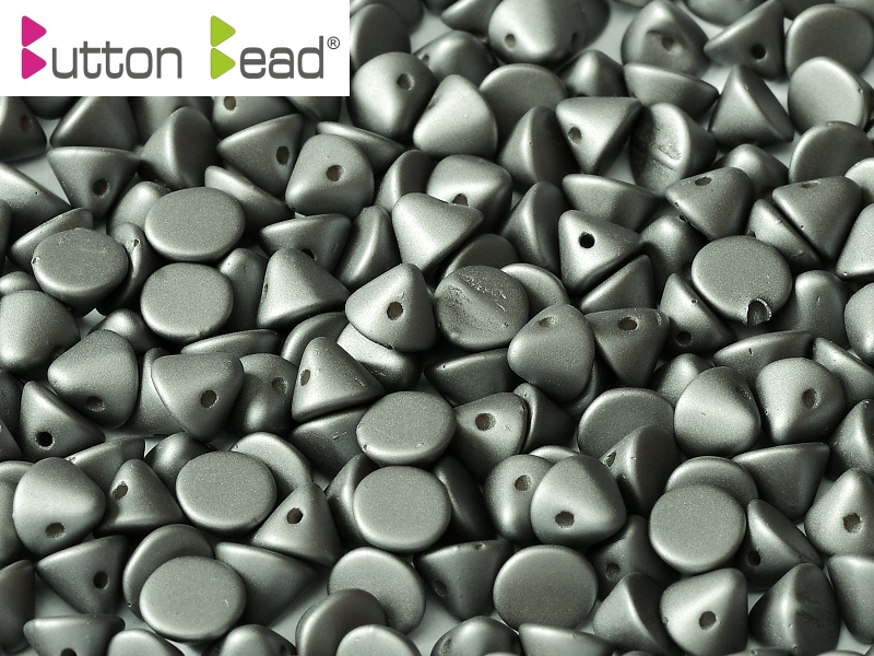 BB-02010-29403 Button Bead® Alabaster Metallic Mat Steel 50 Pc.-0 BB-02010-29403 Button Bead® Alabaster Metallic Mat Steel 50 Pc.-0