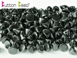 BB-23980-14400 Button Bead® Jet Hematite 50 Pc.-0