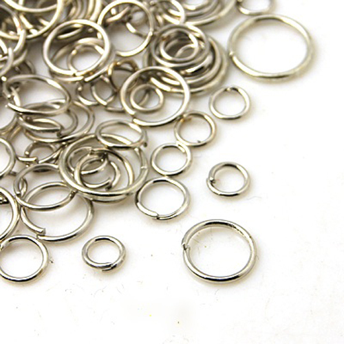 0160047 1 Box Brass Jump Rings, Platinum color-9123
