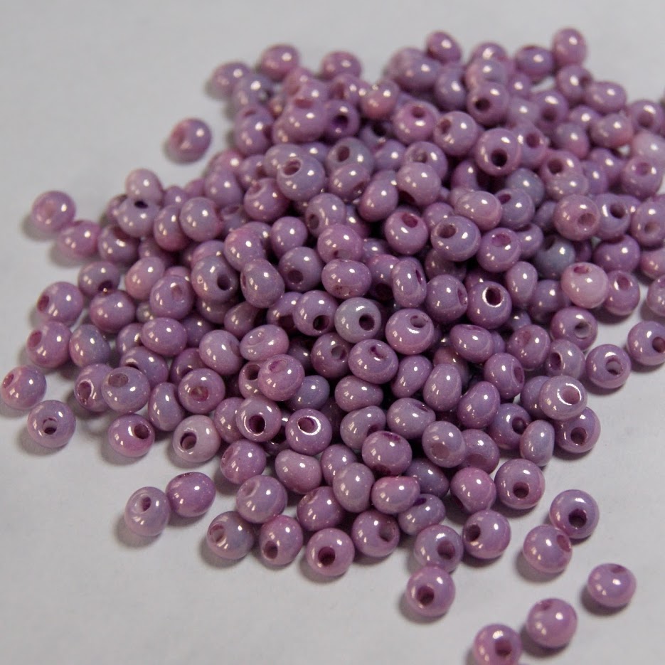 5-0-PD-03050-14494 Snow White Pink Luster Preciosa 5/0 drops 10 gram-9165