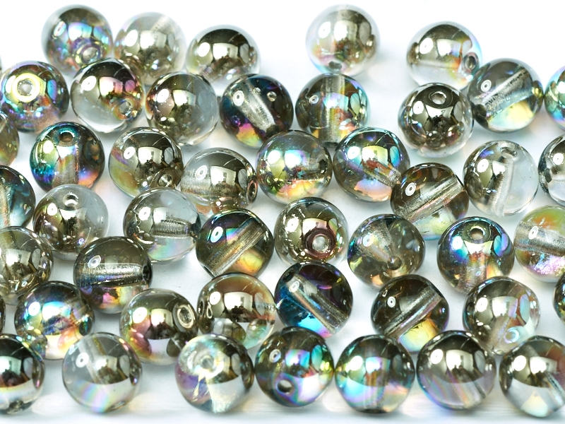 04-R-00030-98537 Crystal Graphite Rainbow Round 4 mm. 100 Pc.-0