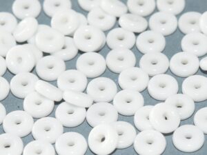 WB-03000 Chalk White Wheel Beads Ø 6 mm. 10 gram-0