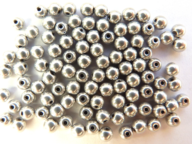 04-R-00030-27000 Crystal Full Silver Round 4 mm. 100 Pc.-9574