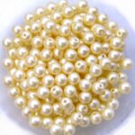 04-R-02010-46112 Cream Shell Opaque Luster, Round 4 mm. 100 Pc.-0