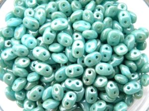 SD-63030-CMM SuperDuo Cream Marbled Blue Turquoise 10 gram-9562