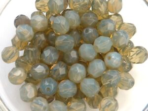 0020227 Opal Grey facet 6 mm. 25 Pc.-0