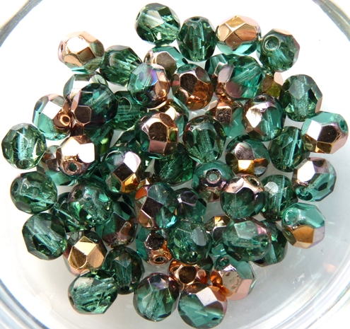 0100347 Teal Capri Gold facet 6 mm. 25 Pc.-0 0100347 Teal Capri Gold facet 6 mm. 25 Pc.-0