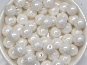 0140007 Chalk White Luster 8 mm. 18 Pc.-0