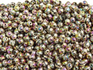 04-R-23980-29443 Jet Full Vitrail Green round 100 Pc..-0