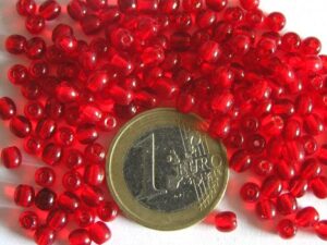 04-R-90080 Siam Red, Round 4 mm. 100 Pc.-9663